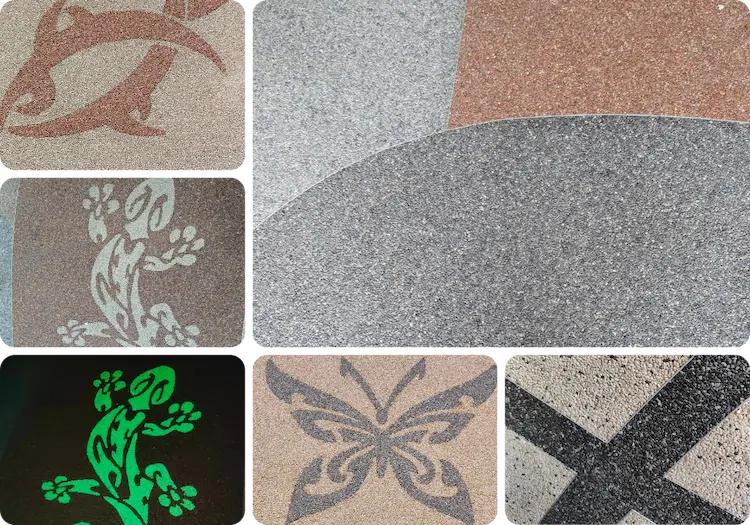 SAS MCF votre spécialiste terrassement, résine intérieure et résine extérieure, maçonnerie paysagère dans le Perche mosaîque-résine-granulat résine du perche